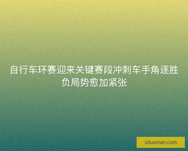 自行车环赛迎来关键赛段冲刺车手角逐胜负局势愈加紧张